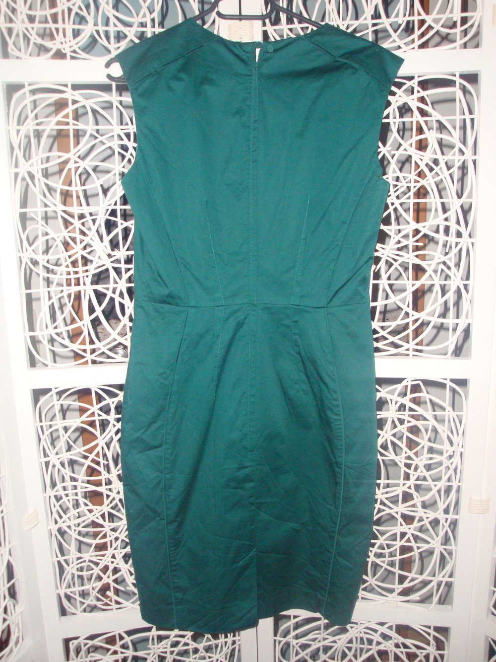 Grünes Bleistiftkleid Knielang