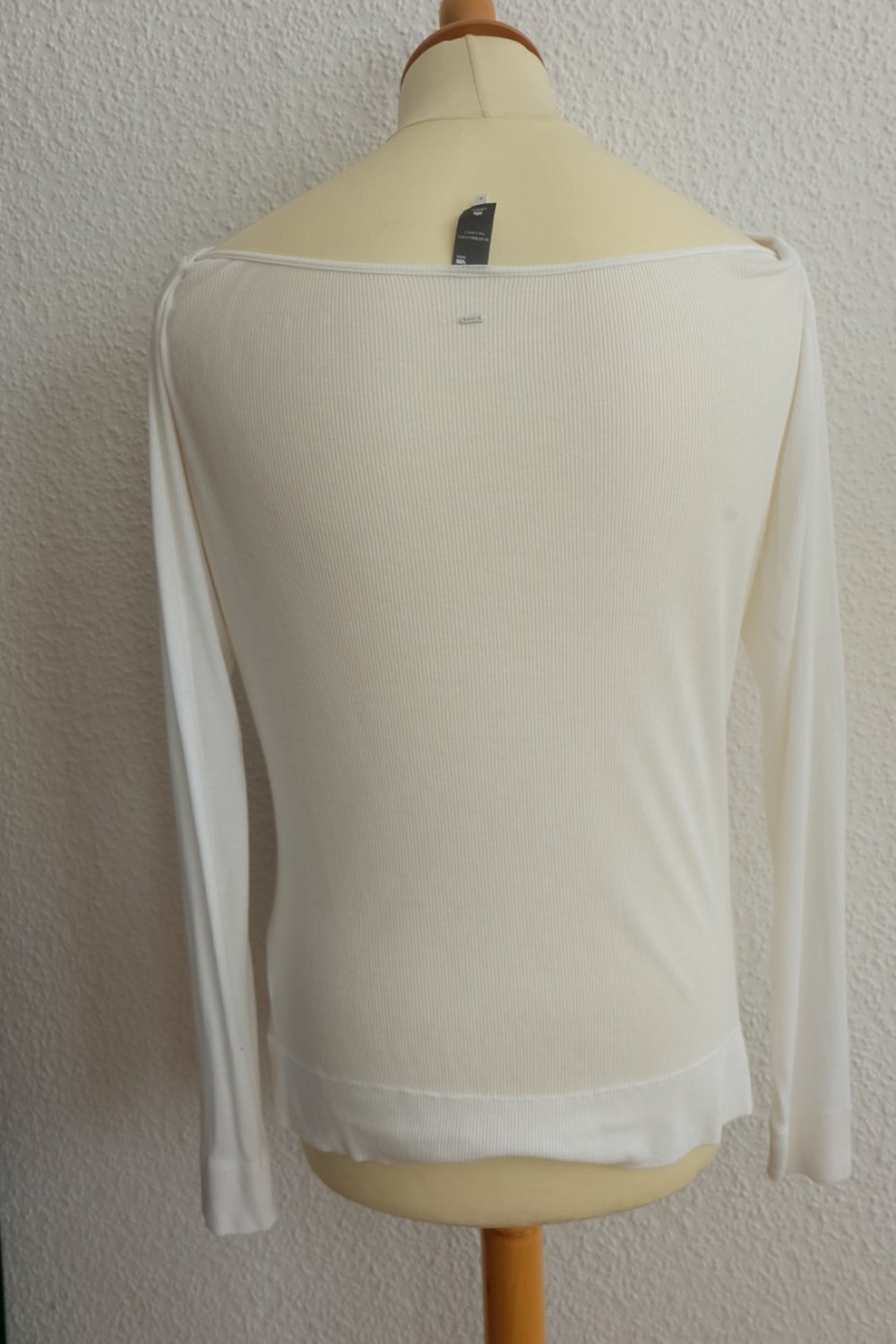 Rippshirt Langarm-T-Shirt  OberteilU-Boat Ausschnitt M