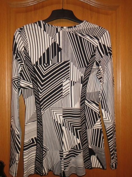 Tunika, schwarz-weiß, schick