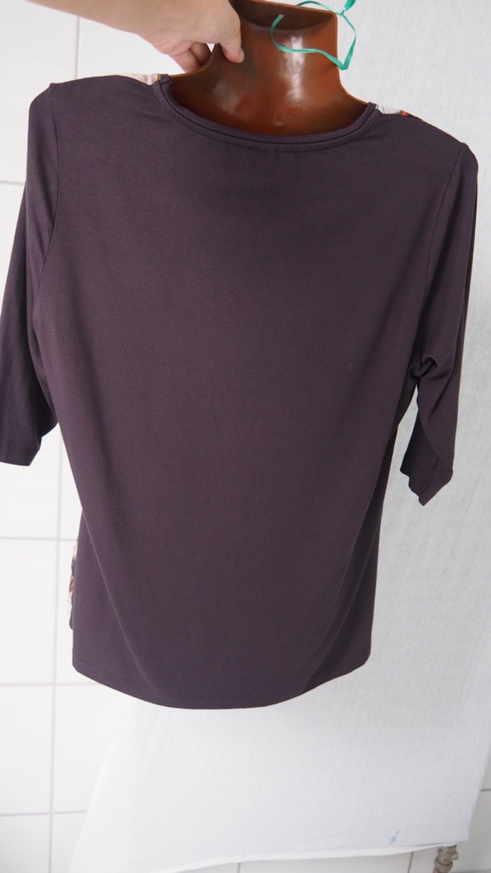 3/4 Arm Bluse grau orange