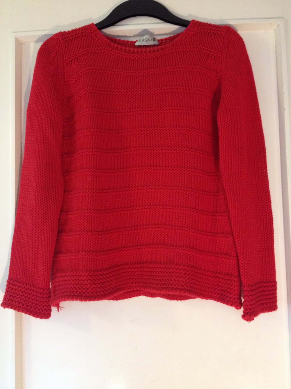 Pulli aus grobem Strick (Rot)