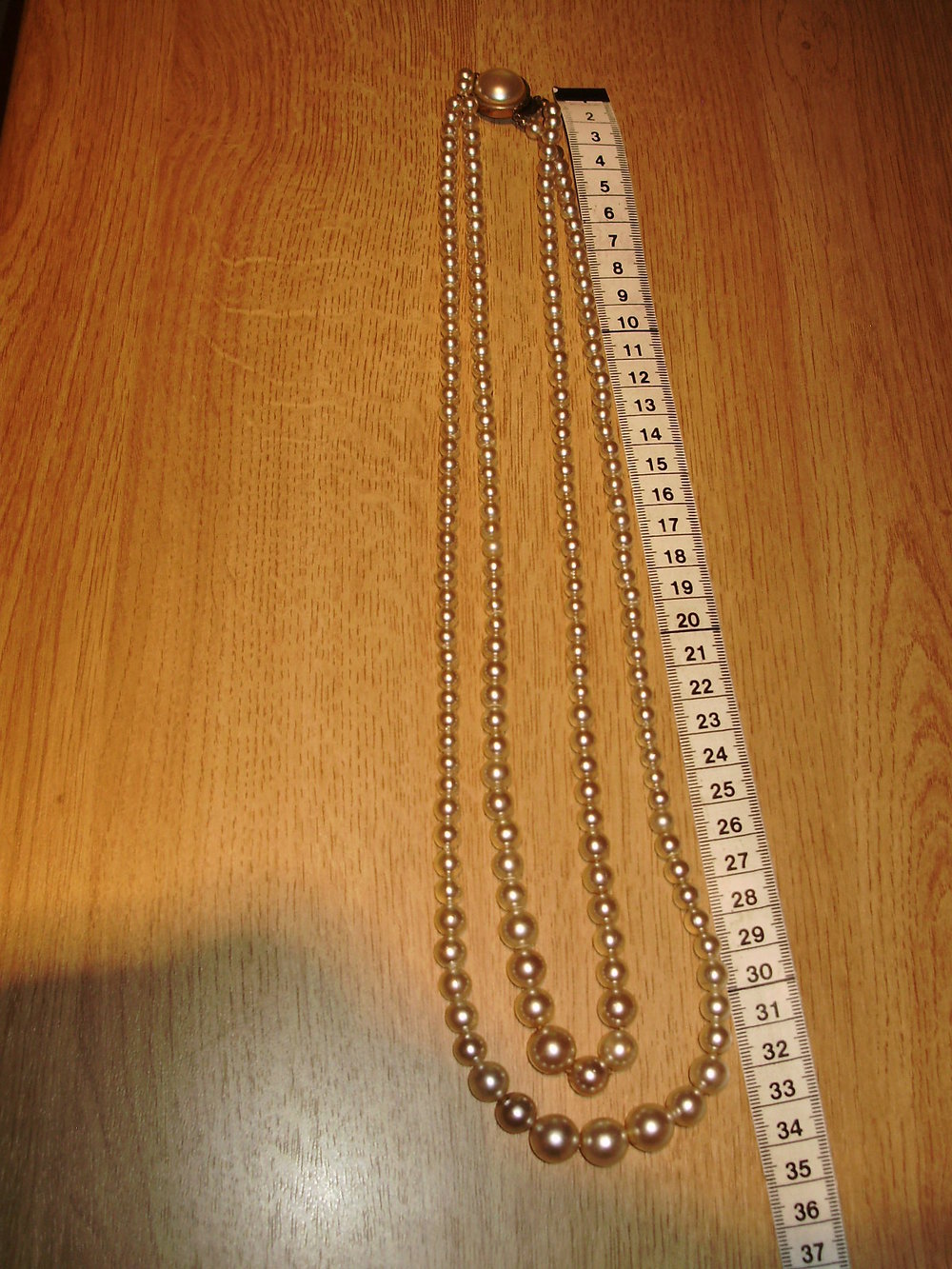 True Vintage Kette Perlen creme 2-reihig 31/35 cm 