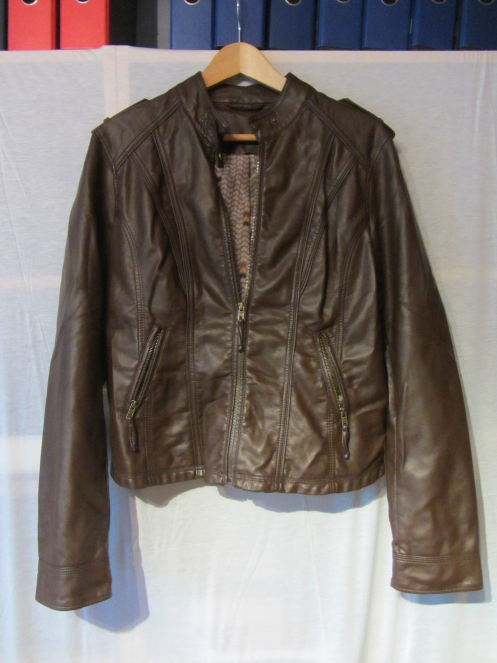 Lederjacke aus PU von Orsay, cognac, Gr. 42