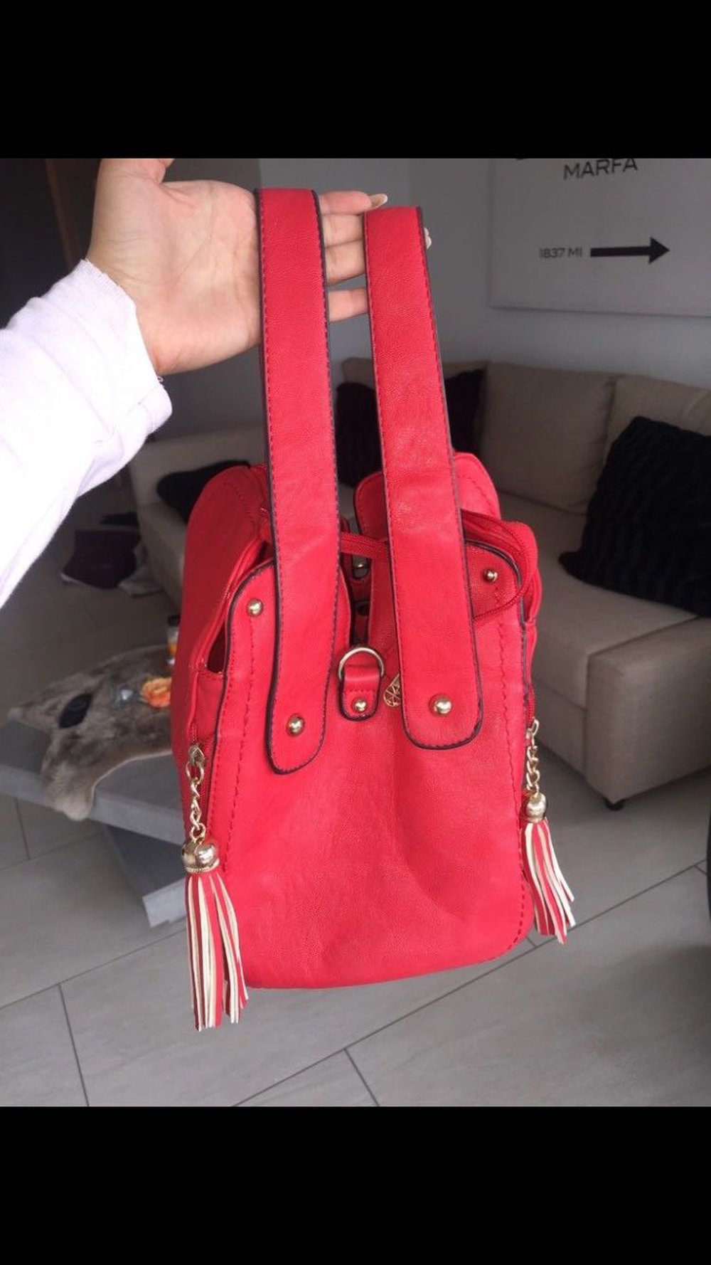 Rote Handtasche 