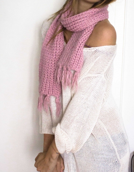 supersuper weicher schal in altrosa