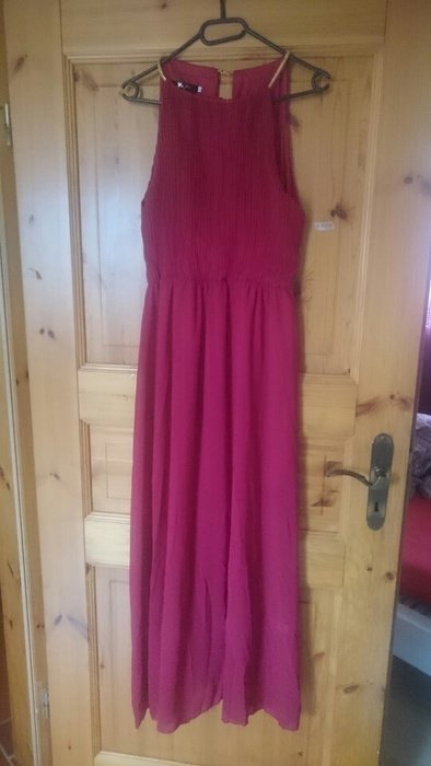 Chiffonkleid Maxikleid weinrot