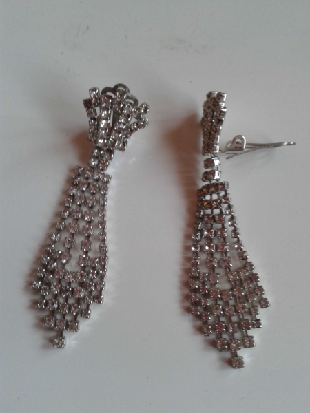 Strass Ohrclips / Ohrringe