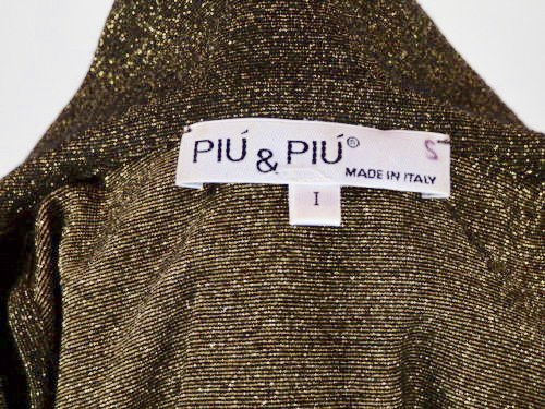 PIU & PIU Designerkleid KLEID TUNIKA MINIKLEID GR S GOLD NP 299€