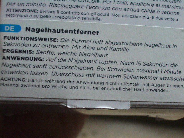 Sally Hansen Instant Cuticle Remover  Nagelhautentferner   Wie neu!