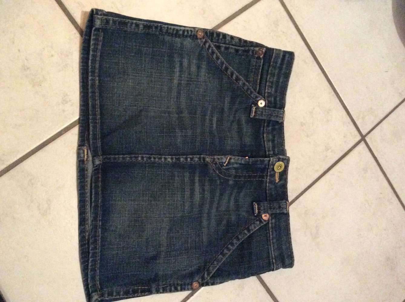 True Religion Brand Jeans Minirock Jeansrock Rock Jeans Größe 32/34 XXS / XS blau Damen Girls 