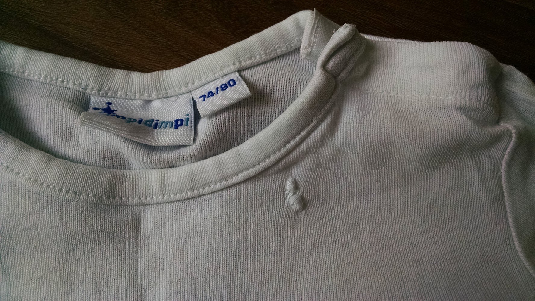 Dünnes, weißes Langarmshirt Gr. 74/80