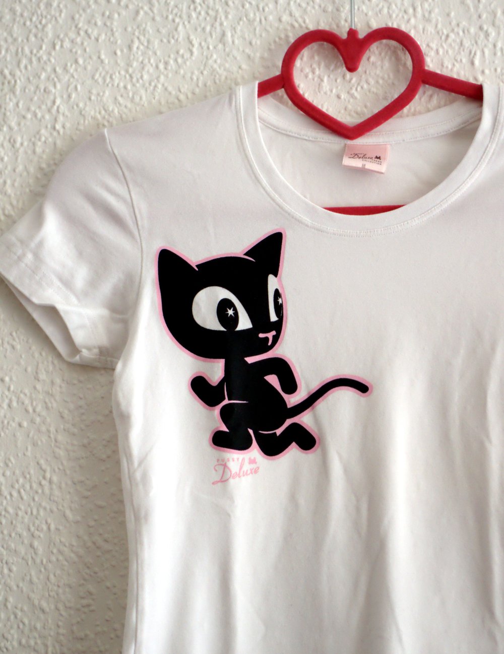 Weißes Pussy Deluxe Shirt Gr. M Katzenprint neu