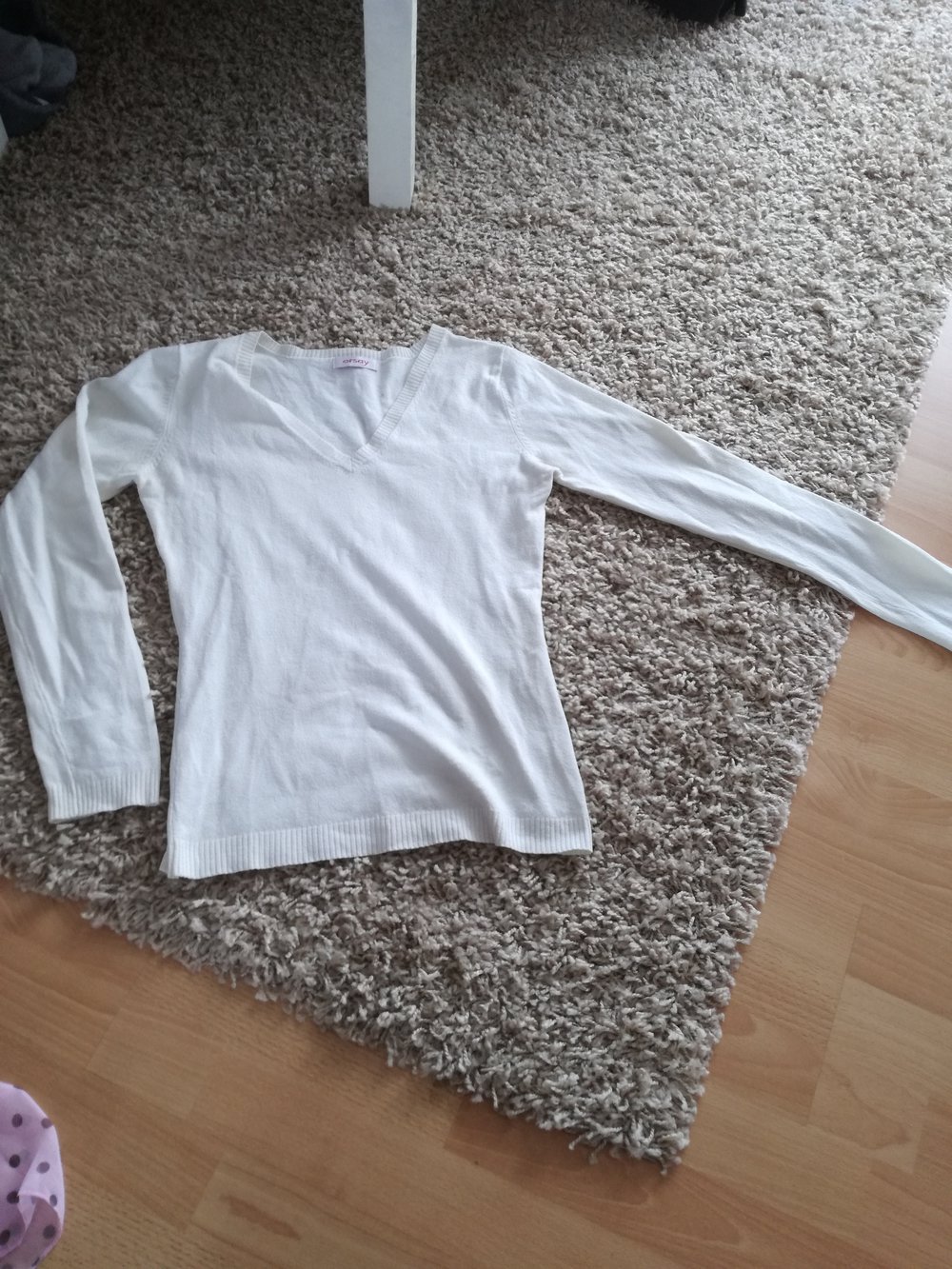 Cremefarbener Pullover