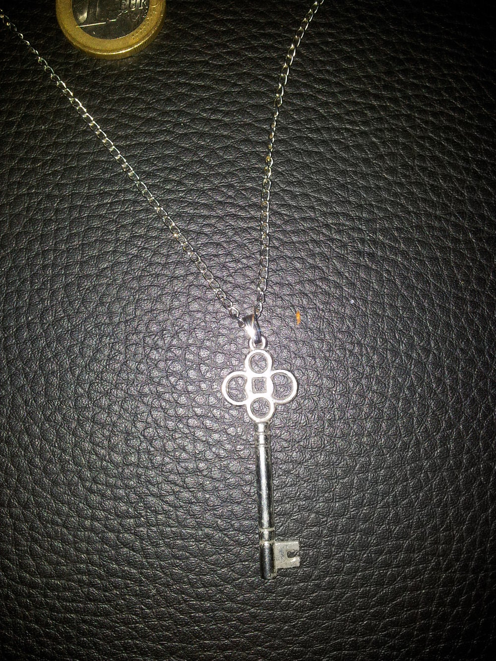 Modeschmuck Kette Schlüssel silber NEU 