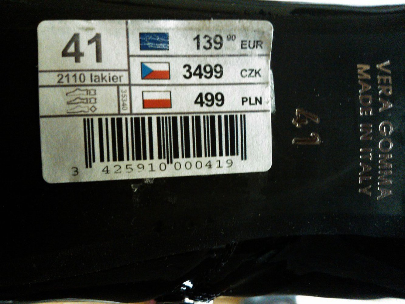 original Vera Gomma Lack-Leder Stiefel - schwarz in Gr. 41