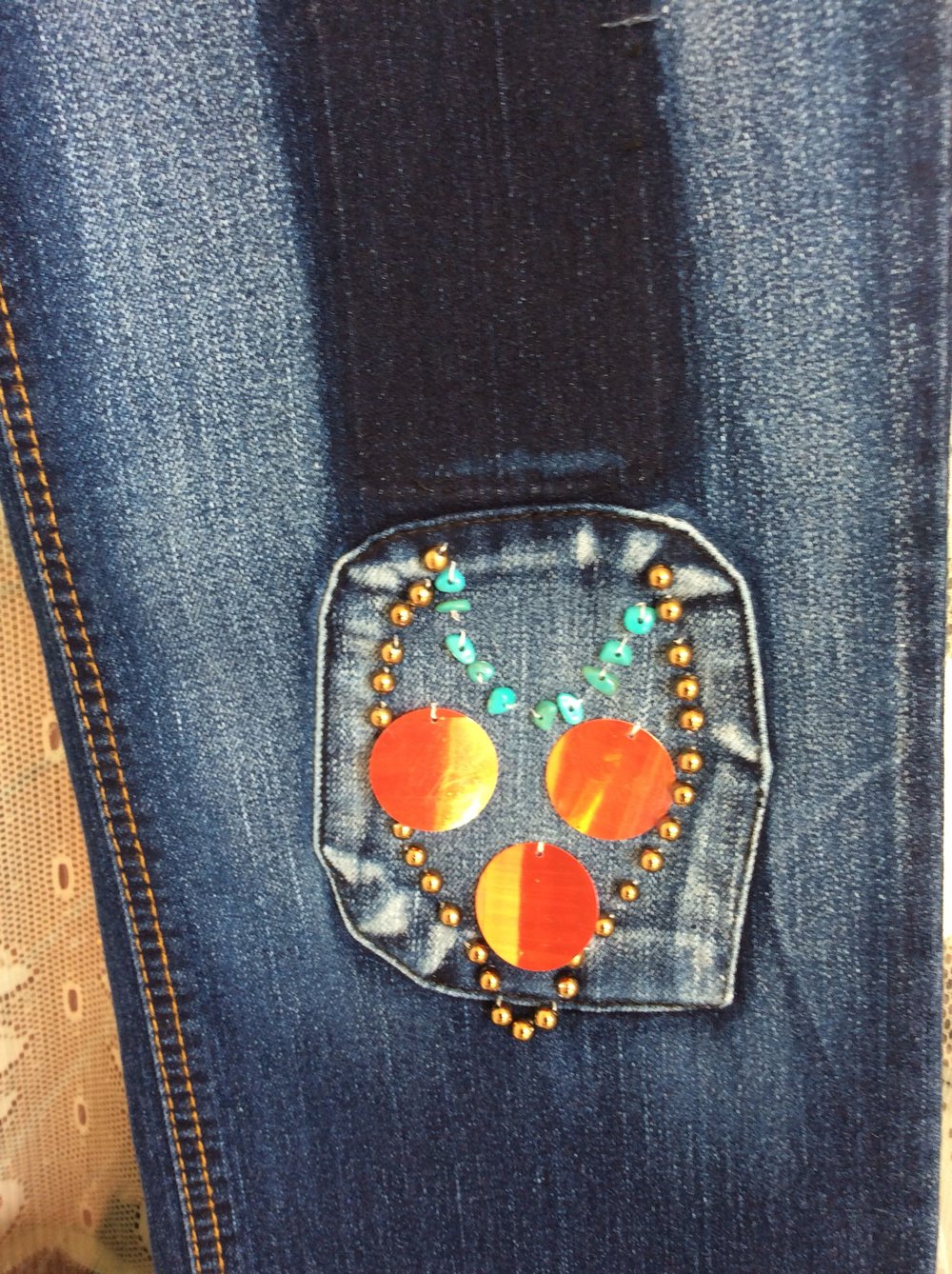 Neue ausgefallene Jeans mit Stretch,Etikett ist noch dran.