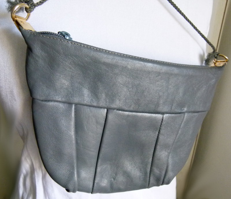 Umhängetasche, grau, Abendtäschchen, Boho Mori Festival