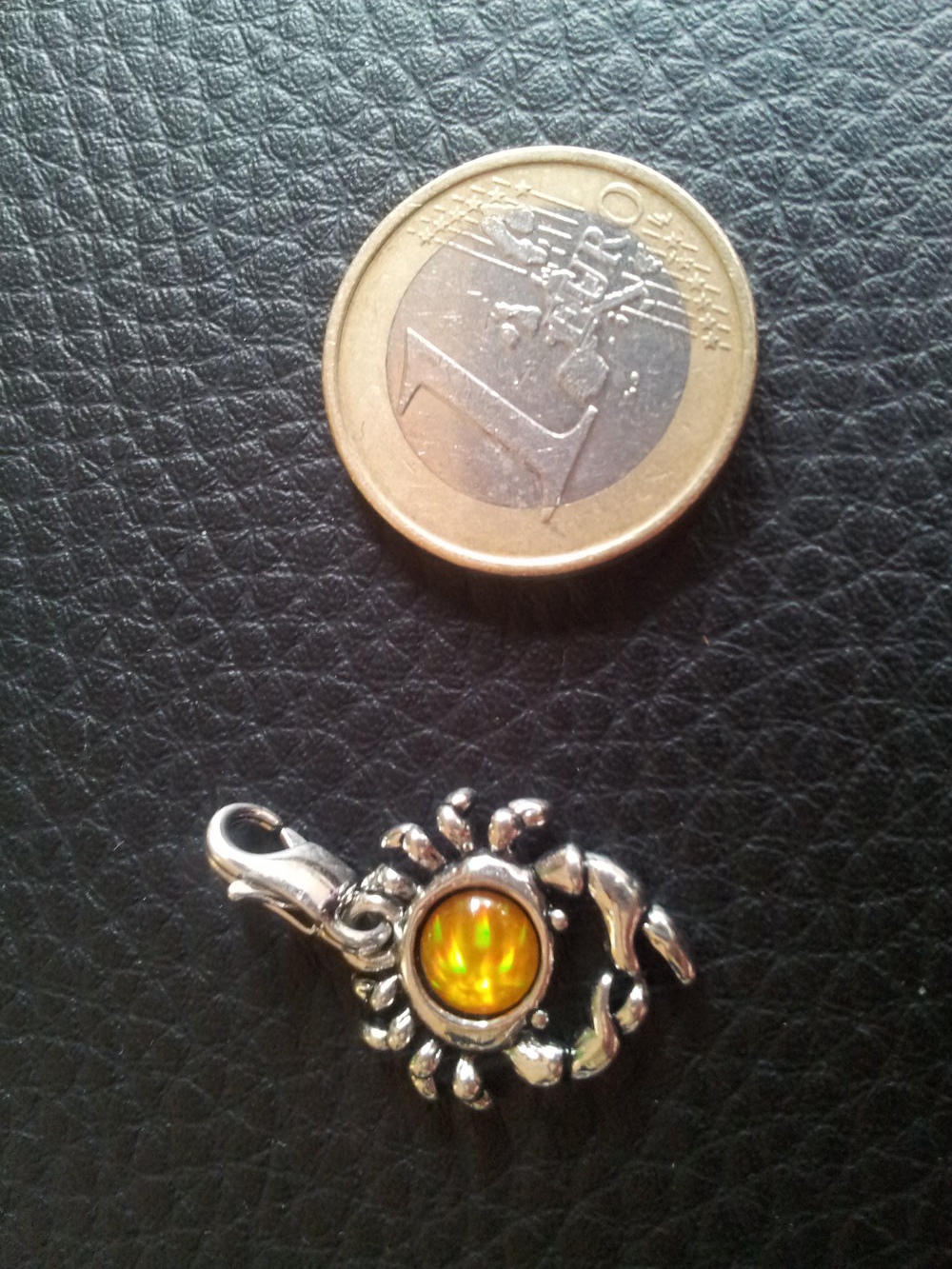 Modeschmuck Kettenanhänger Krebs Karabiner NEU