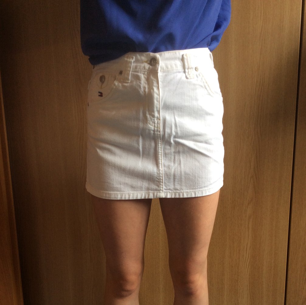 Tommy Hilfiger mini Rock weiß Größe 152 XXS 