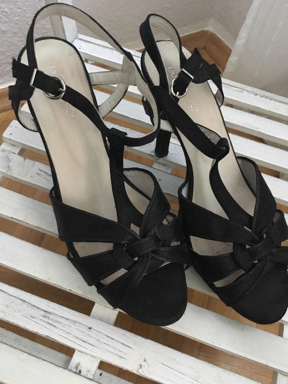Riemchensandaletten Größe 42 Laura Scott schwarz