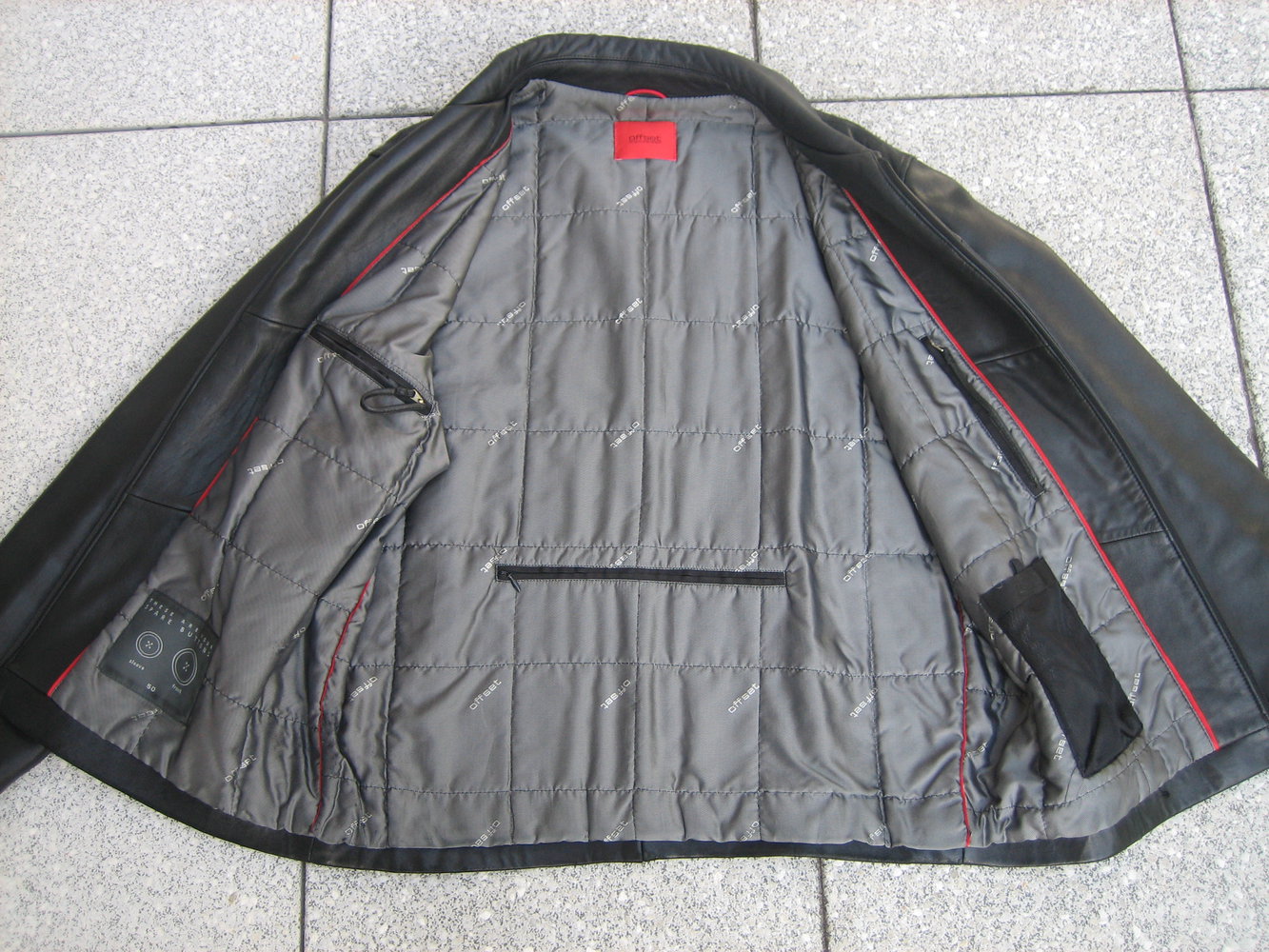 Starke Herren-Lederjacke Gr. 50, 