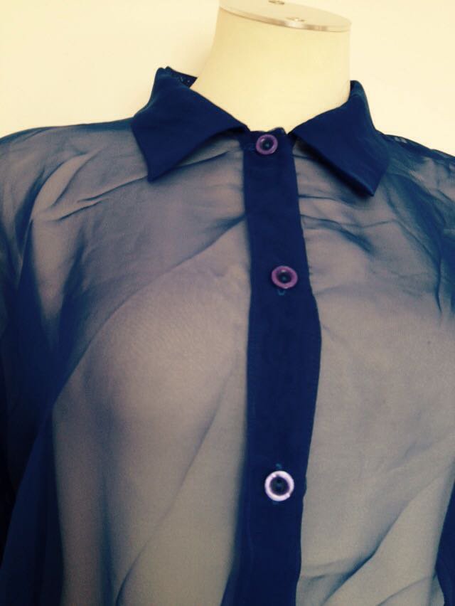 Exclusive Design Vintage Transparente Bluse 