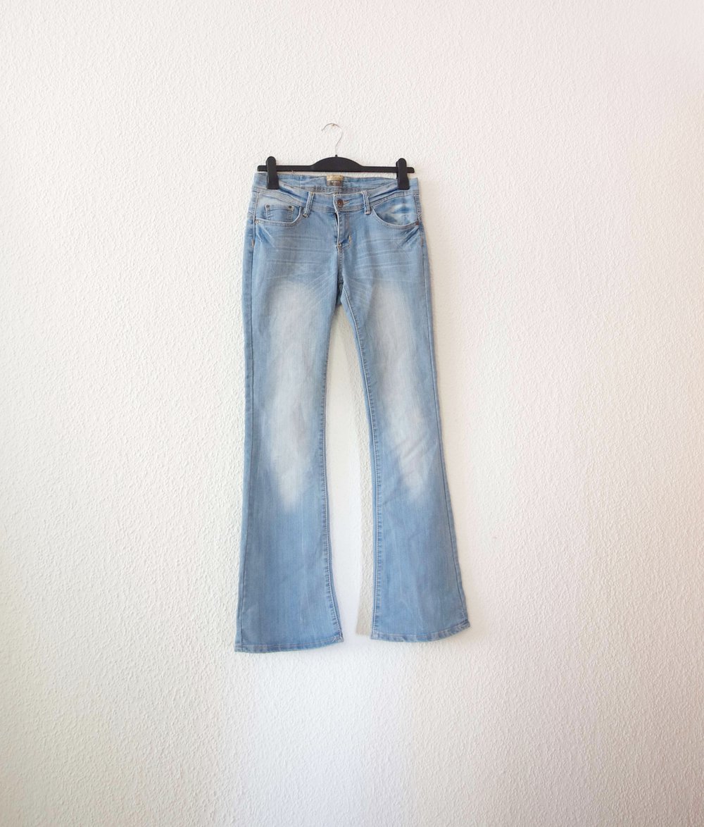 Y2k 90er Schlaghose Jeans Gr. 38 40 Bell Bottom Technobarbie Festival Grunge Dollskill