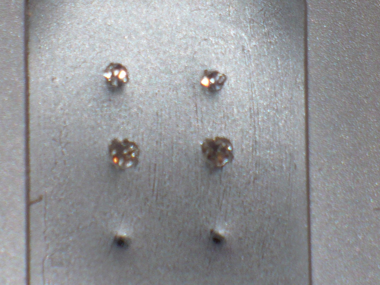 Set: 2 Paar Ohrstecker aus 925 Silber mit Glitzerstein