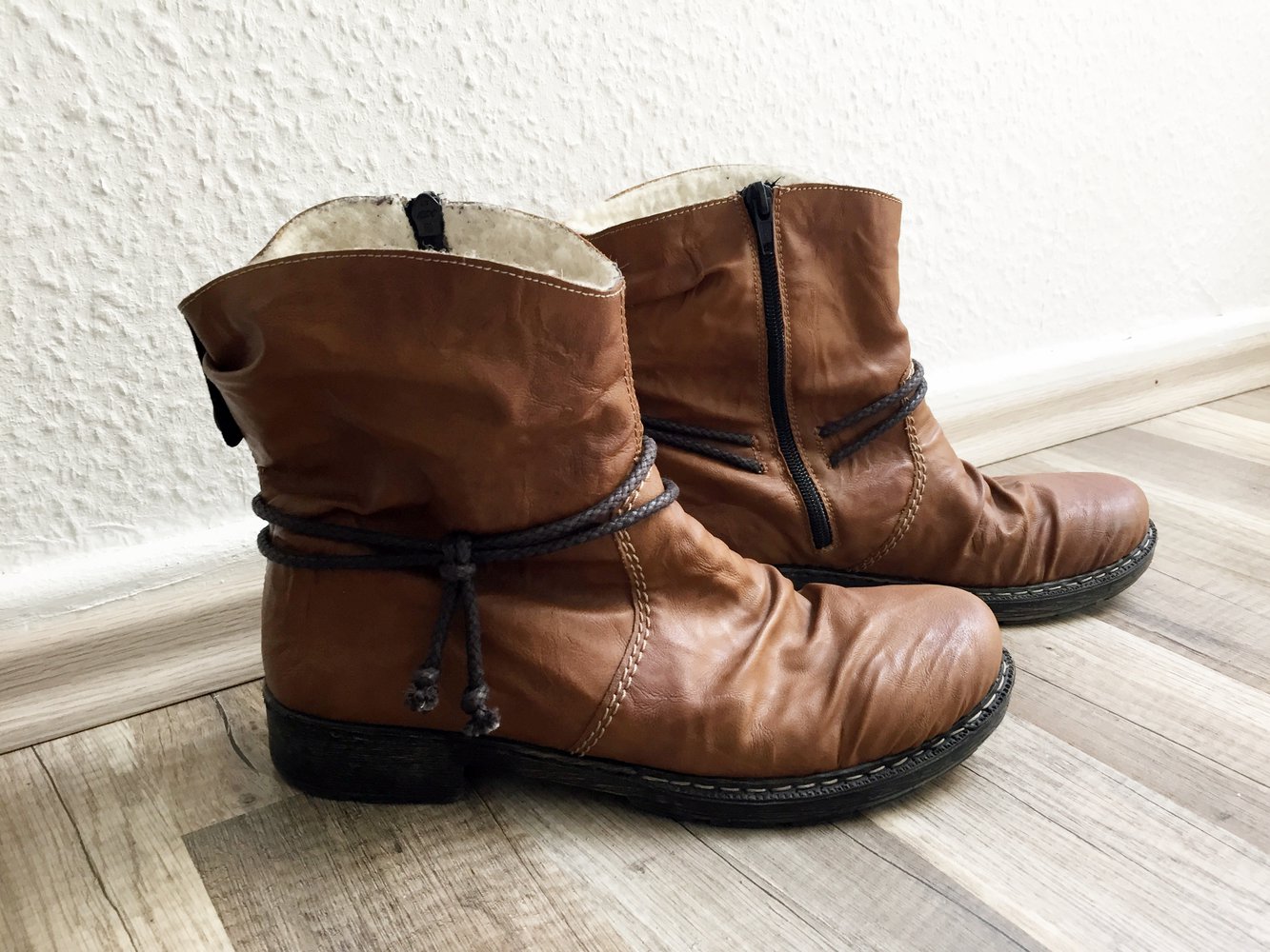 braune Winter Stiefeletten von Rieker