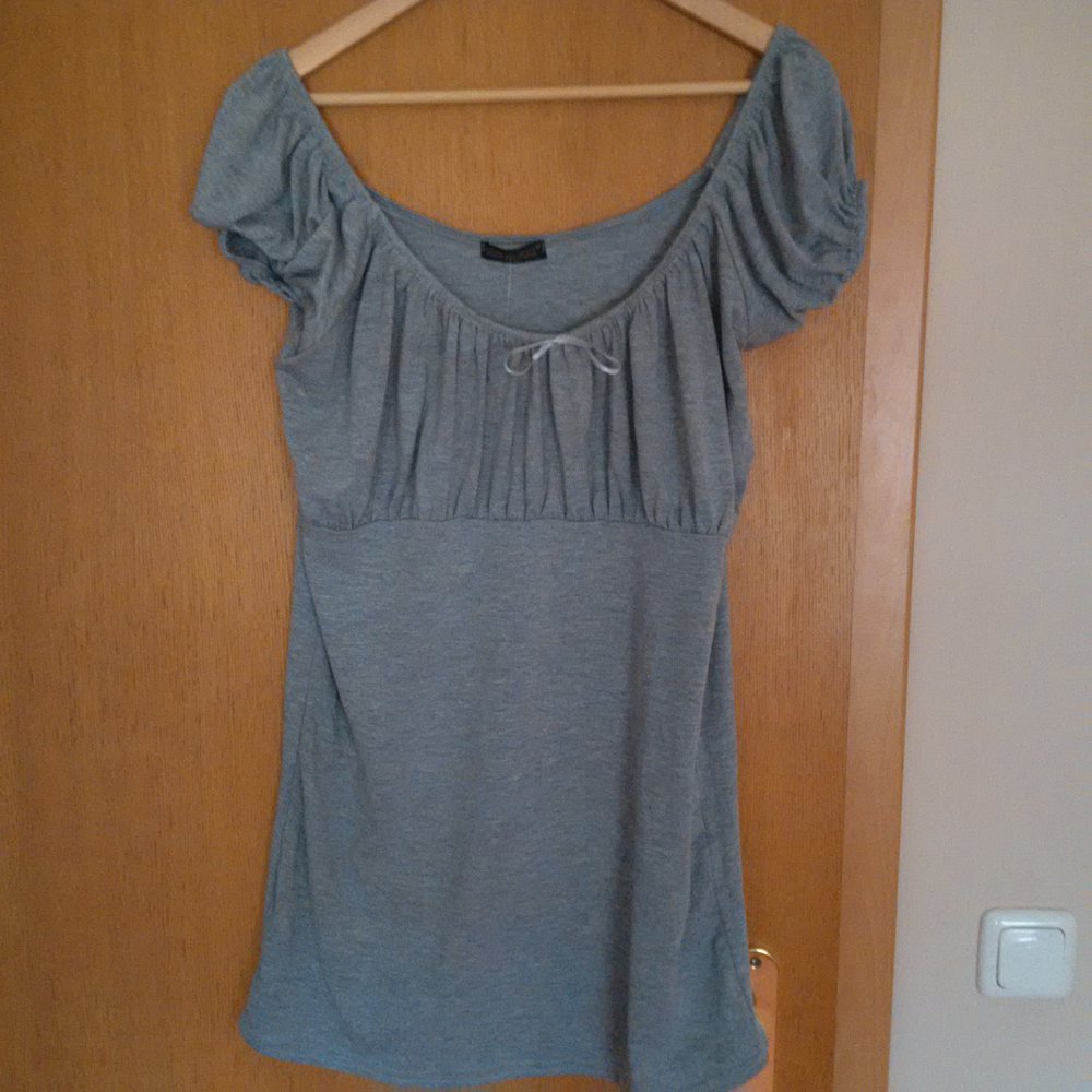 Top mit gerafften Ärmeln/schulterfrei