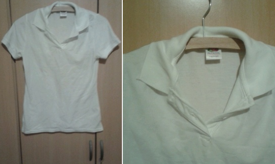 Weißes poloshirt basic