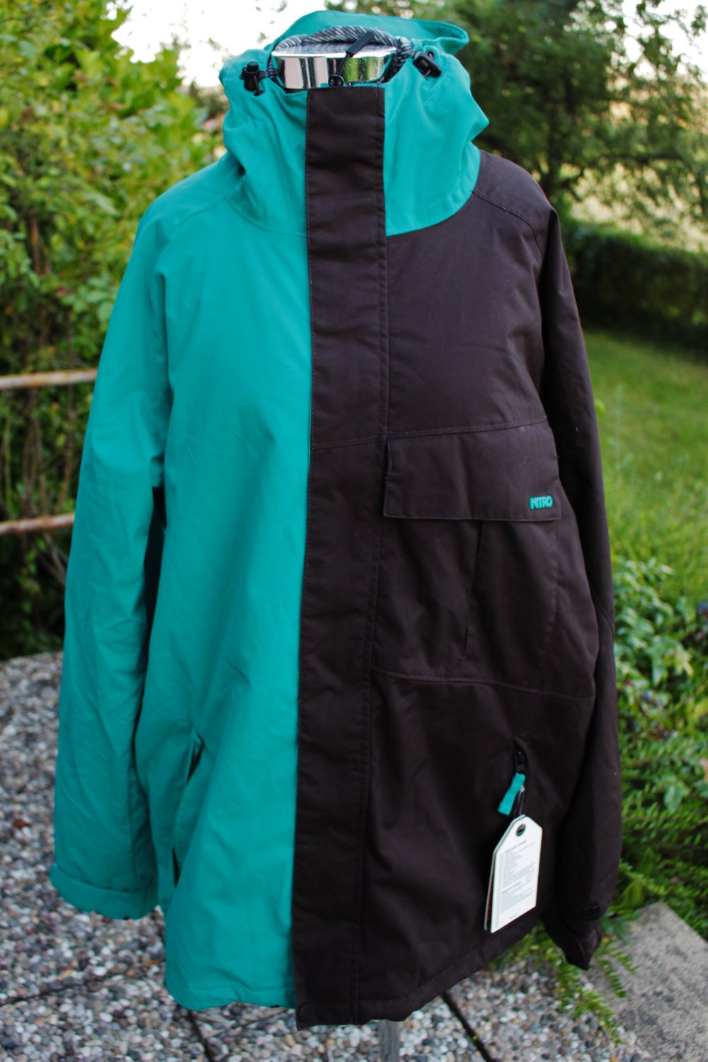 türkis, braune Snowboardjacke von Nitro, neu