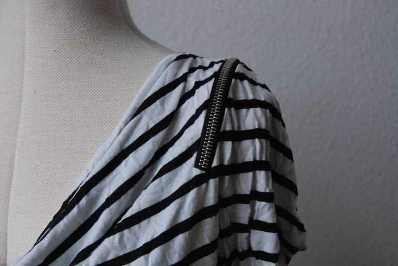 Long Top 80s Style gestreift