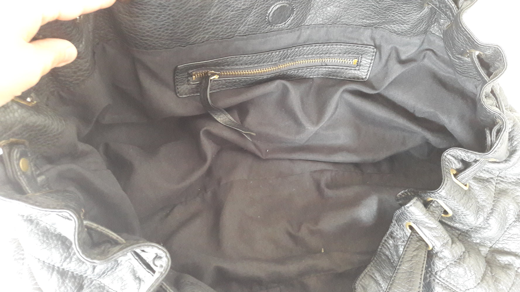 Tasche Kunstleder schwarz