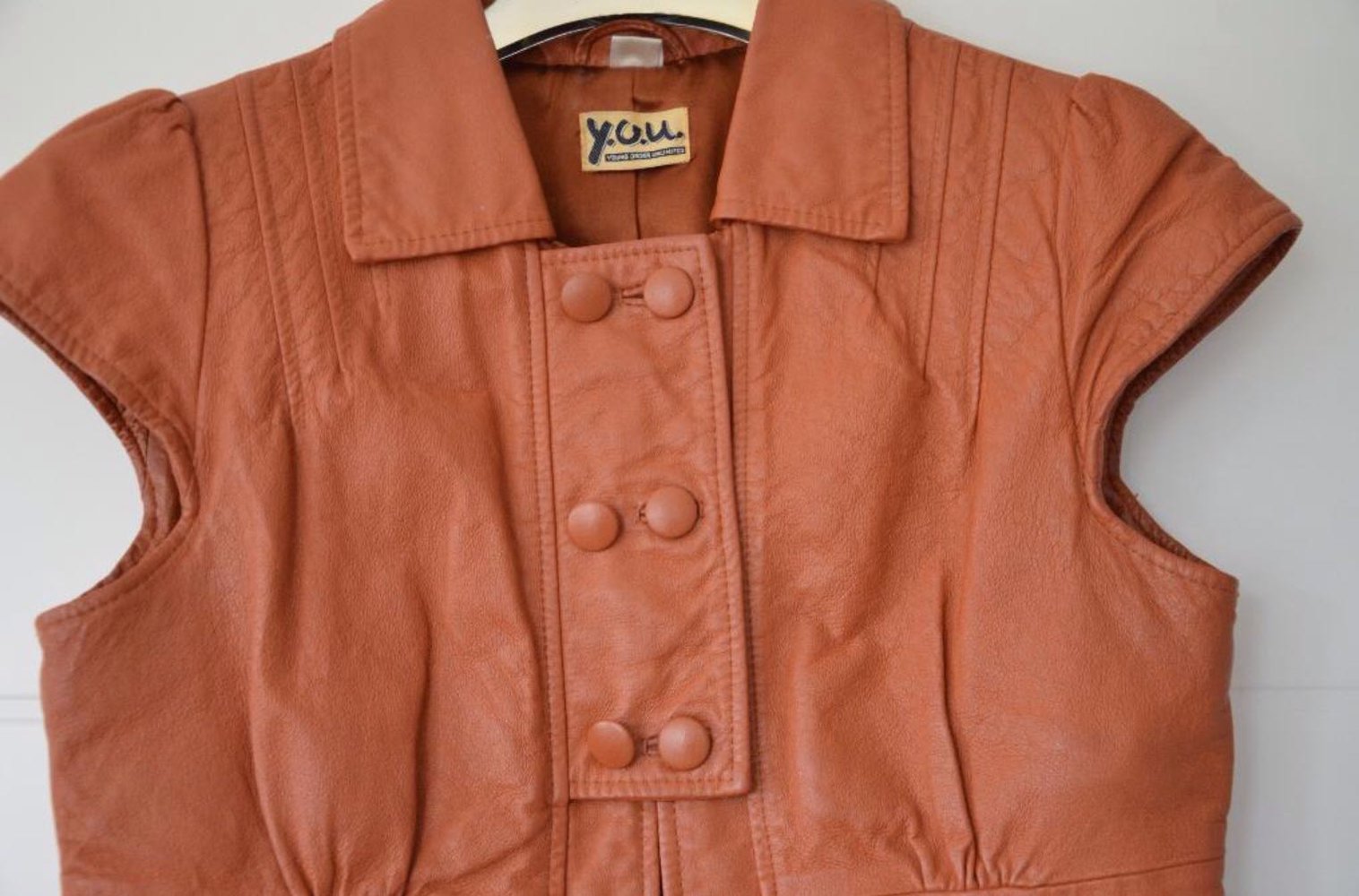 Damen-Lederweste, kurz