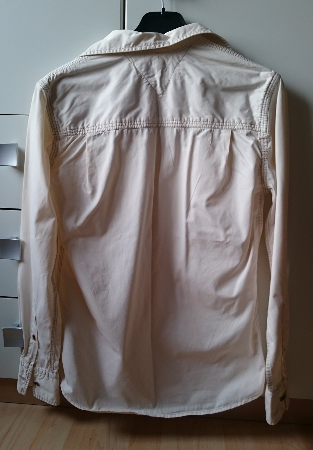 creme farbenes Baumwollhemd von Hilfiger Denim