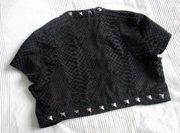 Bolero im Schlangenhaut-Look und mit Nieten *Gothic* *Goth* *Glam* *Punk*