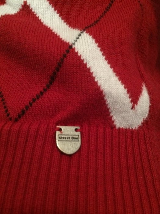 Pullover kariert Karomuster Pollunderstil V-Ausschnitt