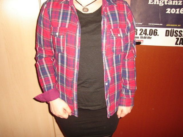 H&M L.o.g.g. Bluse Größe 42 KARIERT 