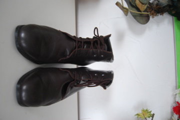 Leder  Vintage  Schnürstiefeletten  Boots Schuhe  Trendi