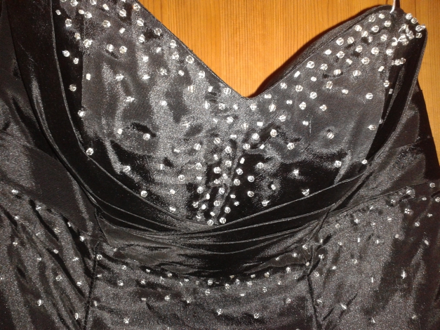 langes schwarzes Ballkleid, Abiball