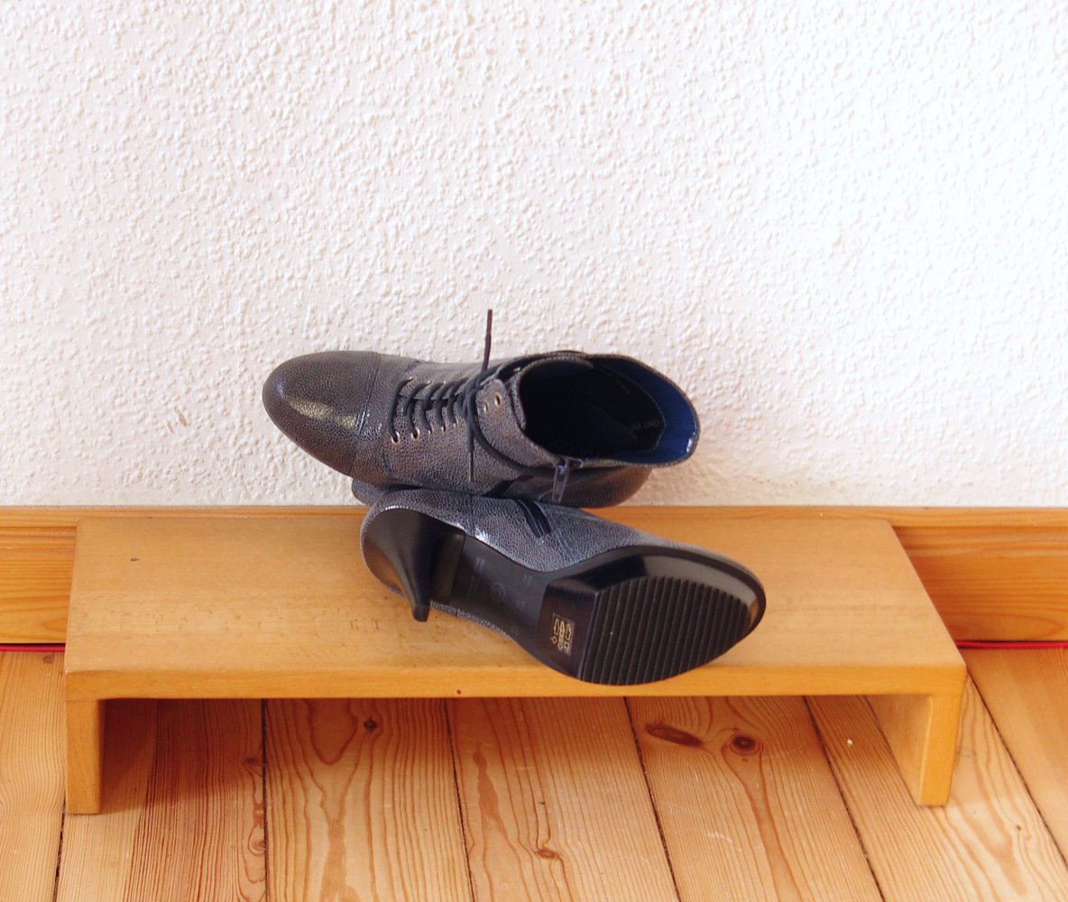 Via Uno Stiefeletten Gr. 40 41 Plateau Echtleder blau grau schwarz