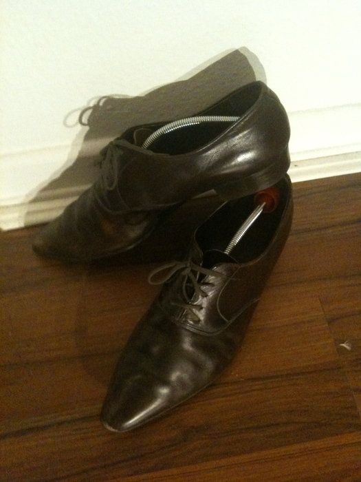 Vintage Lederschnürschuhe weiches Echtleder Spitze