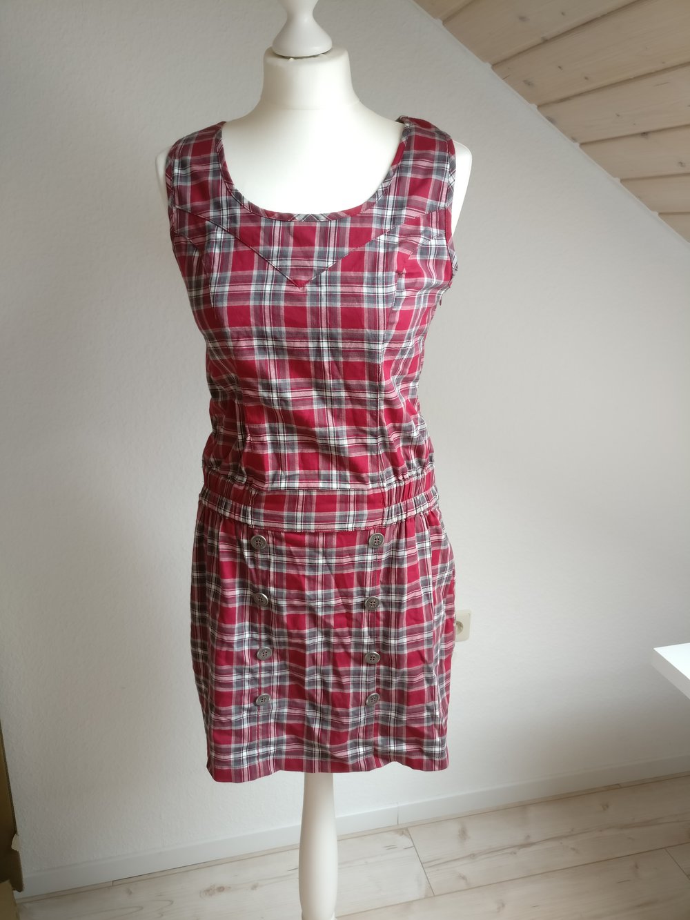 Schottenkleid Damen College Gr. 36 S kariert Karo