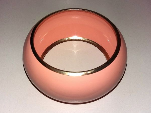 großer H&M Armreif * apricot + goldfarben * pastellfarben