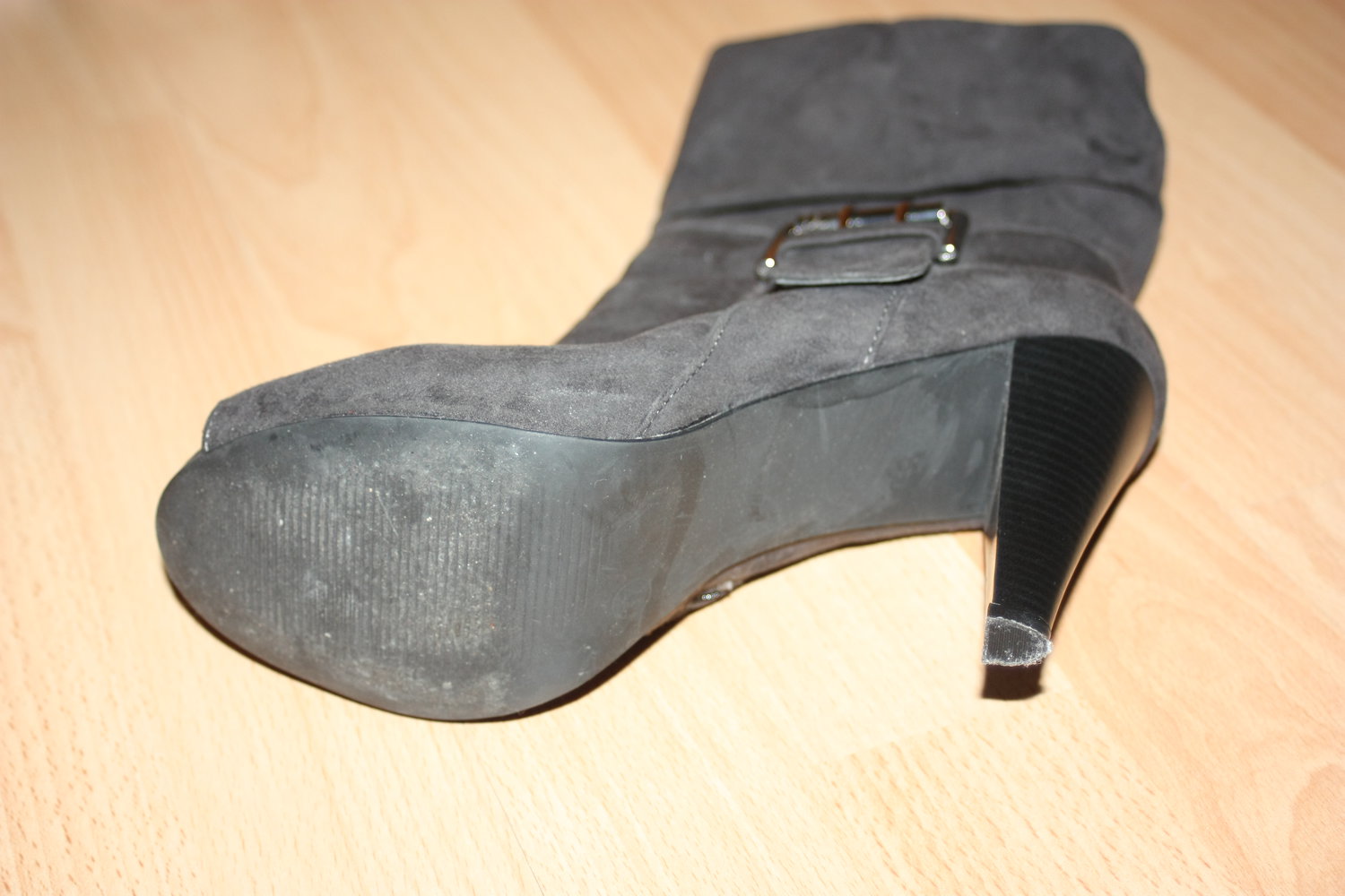 Stiefel Peeptoes, High Heels, Gr. 37, kaum getragen wie neu