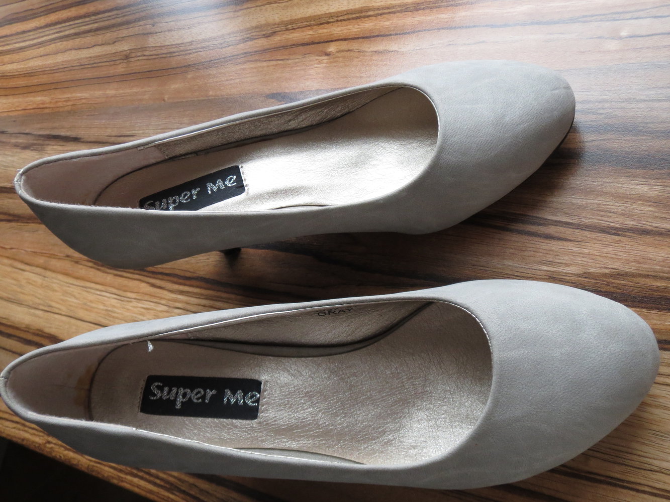 Pumps, Gr.37, grau-beige