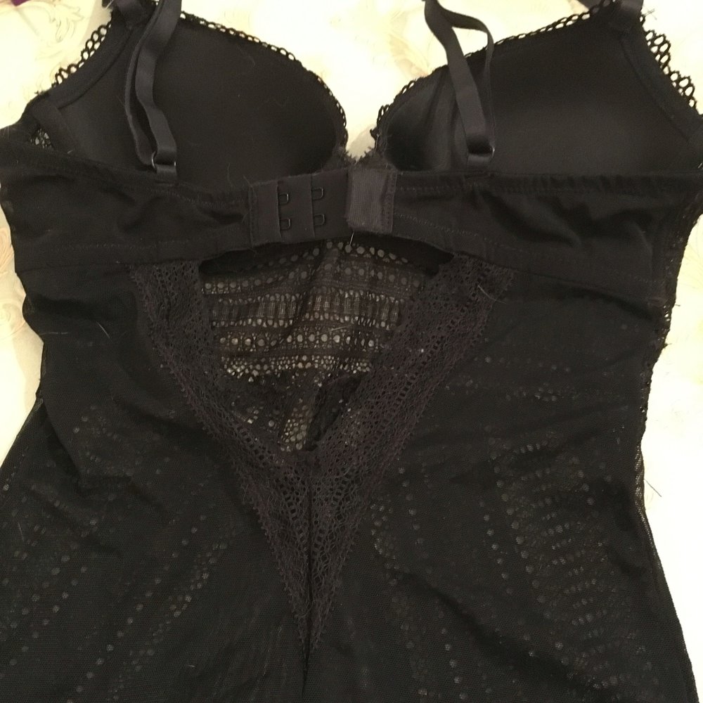 Spitzenbody H&M schwarz