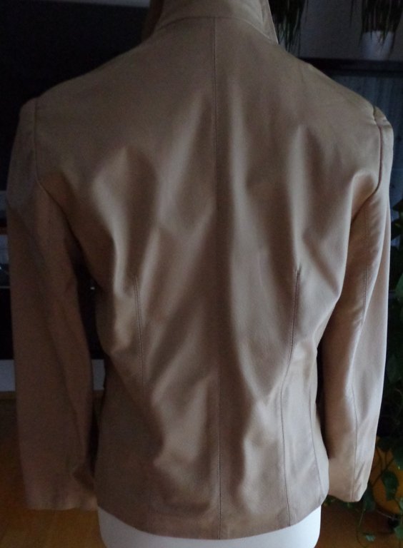 Leder Jacke / Blazer aus Leder Gr.38 in beige 