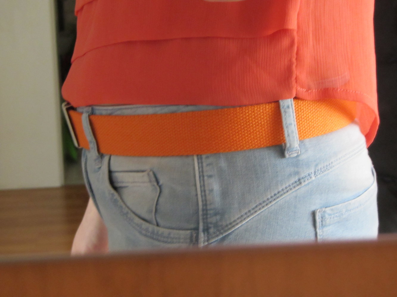 Stoffgürtel in Orange